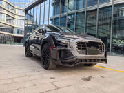 WIDE DRY CARBON BODY KIT for AUDI Q8 4M 2019 - 2023 | SQ8 4M 2020+  Set includes:  Front Lip Front Air Vent Cover Side Fenders Decklid Spoiler Rear Roof Spoiler Rear Diffuser