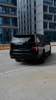 WIDE BODY KIT for CADILLAC ESCALADE 2021 - 2024
Set includes:
Front Lip
Front Grille Cover
Roof Spoiler
Rear Diffuser
Exhaust Tips
Material:Carbon Fiber
Note: Professional installation is required.
CONTACT US FOR PRICING 