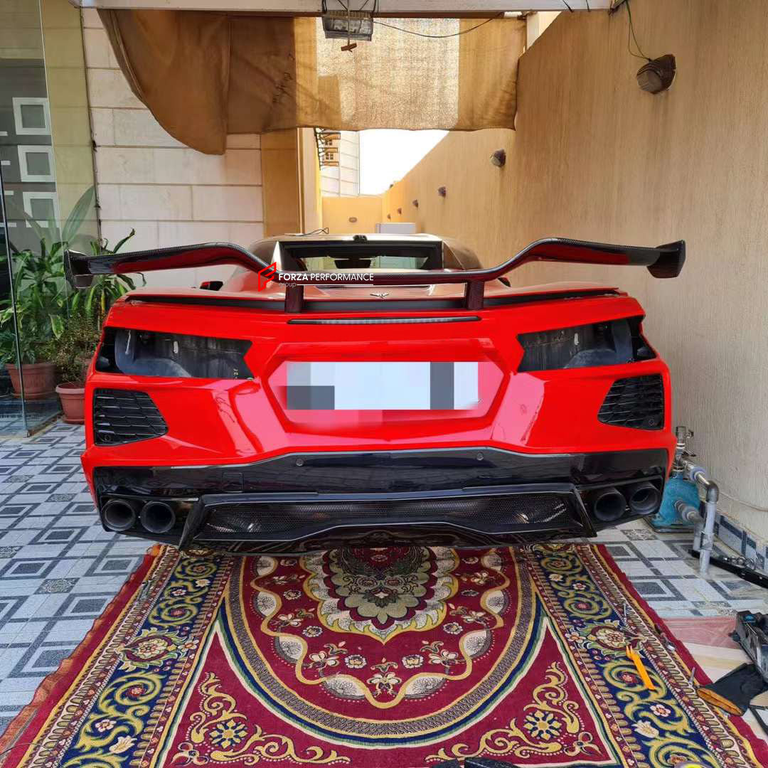 Z06 STYLE CARBON REAR SPOILER for CHEVROLET CORVETTE C8 STINGRAY 2020+