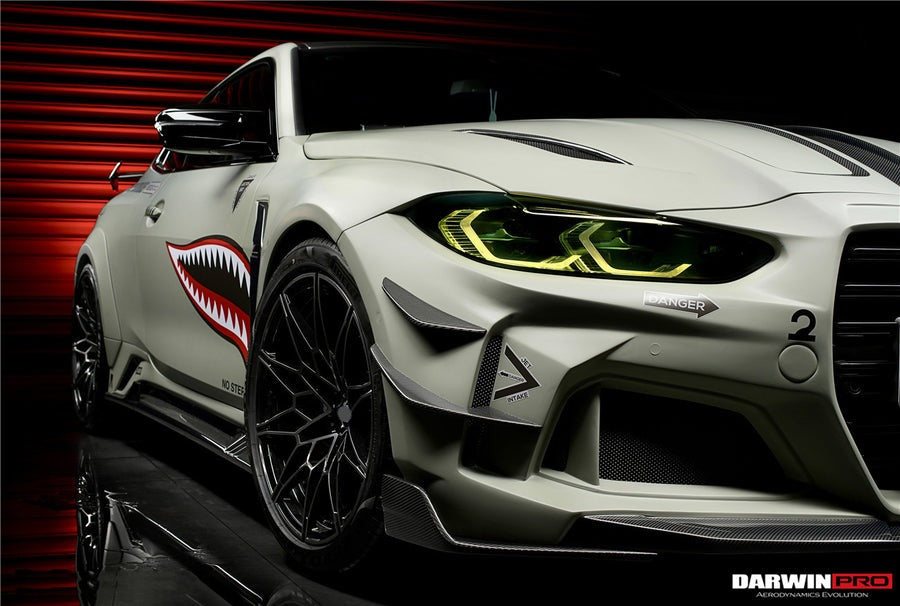 WIDE CARBON BODY KIT for BMW M4 G82/G83 2021+  Set includes:  Front Bumper Wide Fenders Side Skirts Rear Bumper Exhaust Tips
