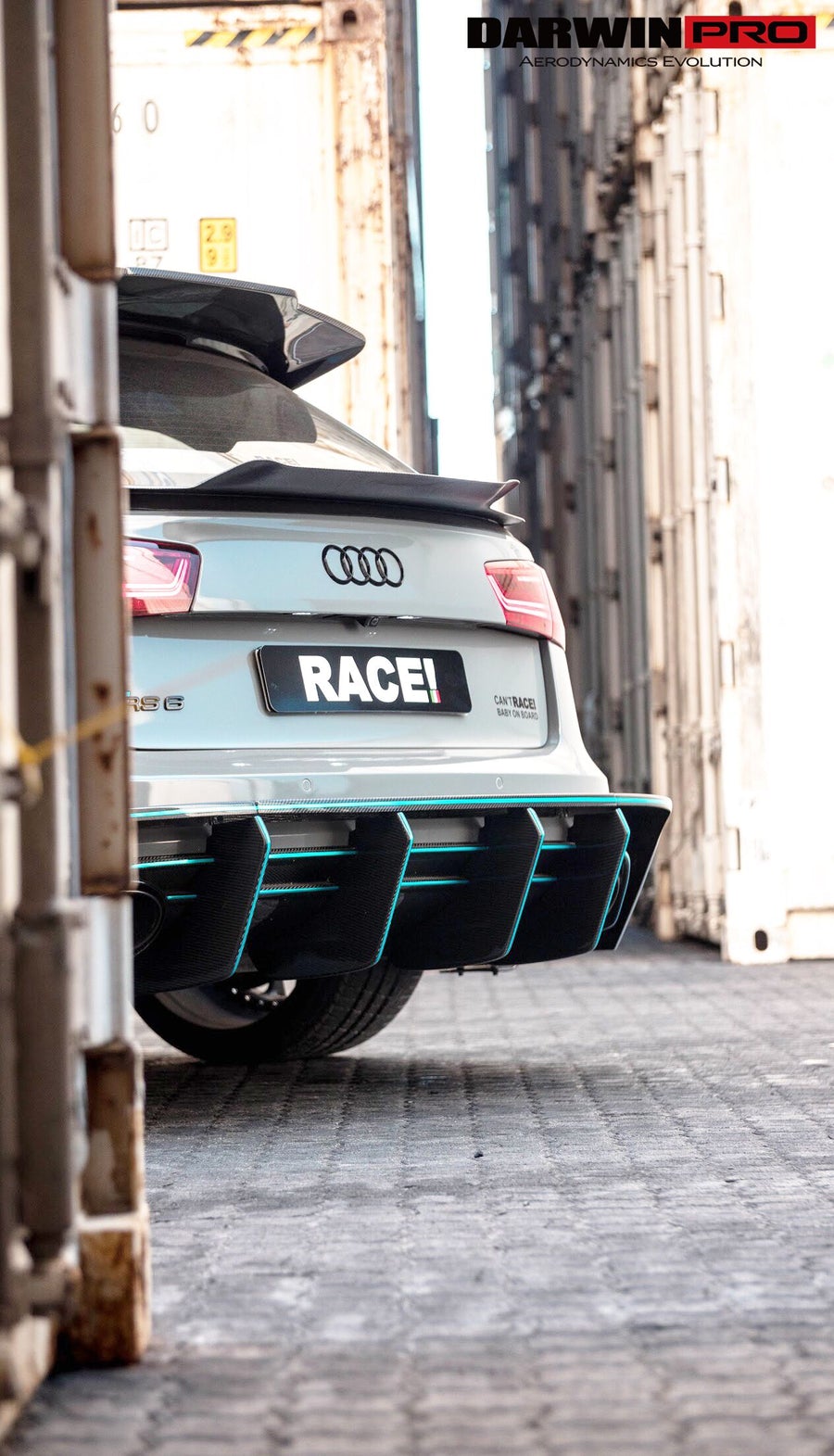 DARWINPRO AERODYNAMICS CF8363BKSS.TS 2013-2018 Audi RS6 Avant BKSS Style Trunk Spoiler