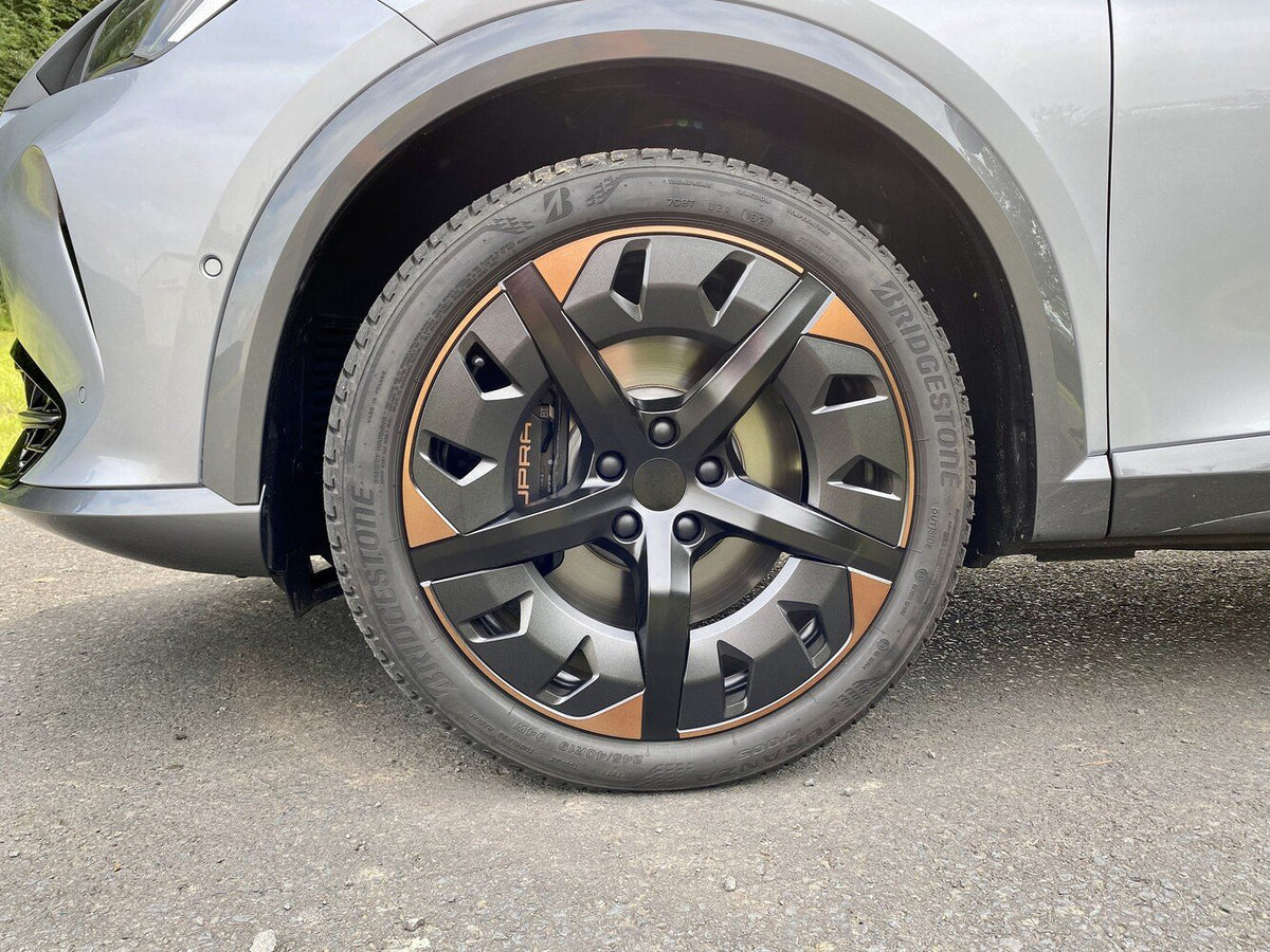 Set Of 4 Cupra Formentor Rim Stickers - Matte Copper Oracal Film For 19-Inch Original Wheels