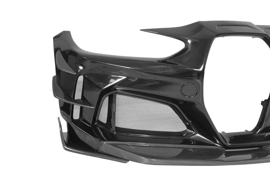 WIDE CARBON BODY KIT for BMW M4 G82/G83 2021+  Set includes:  Front Bumper Wide Fenders Side Skirts Rear Bumper Exhaust Tips
