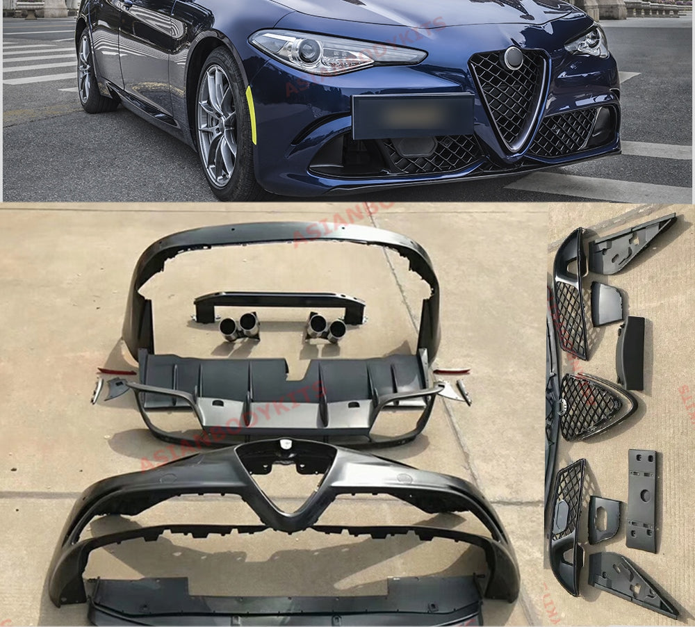 BODY KIT for ALFA ROMEO GIULIA 952 2016+ Quadrifoglio FRONT BUMPER REAR DIFFUSER