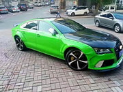 Wide fender flares kit for Audi RS7 4G 2013-2017  Set include:  Fiberglass front fender flares  Fiberglass rear fender flares  Material: Fiberglass FRP  NOTE: Very Professional installation / Drilling / Cutting is required. Rivets or bolts are not included