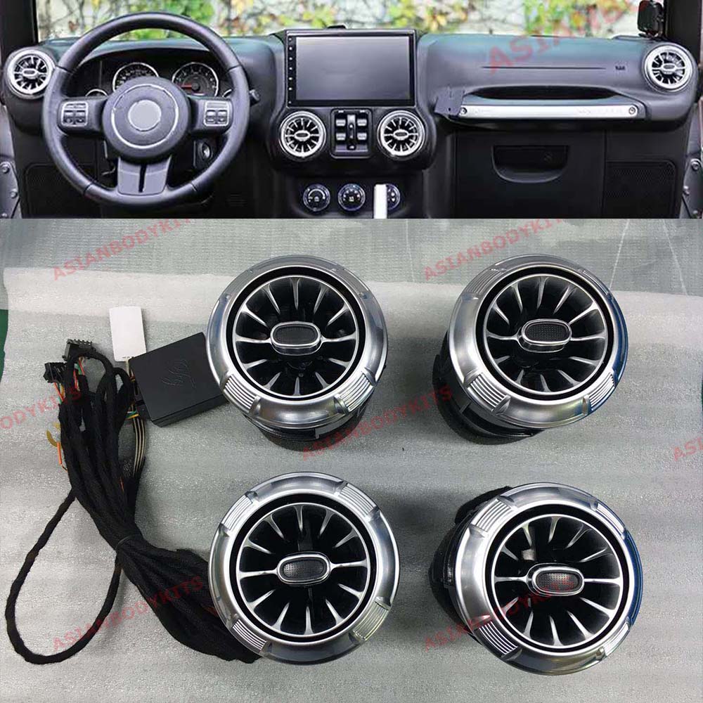 Air vents with ambient light for Jeep Wrangler JK 2012-2017