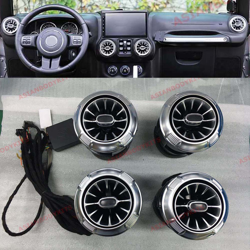 Air Vents with Ambient Light for Jeep Wrangler JK 2012 - 2017