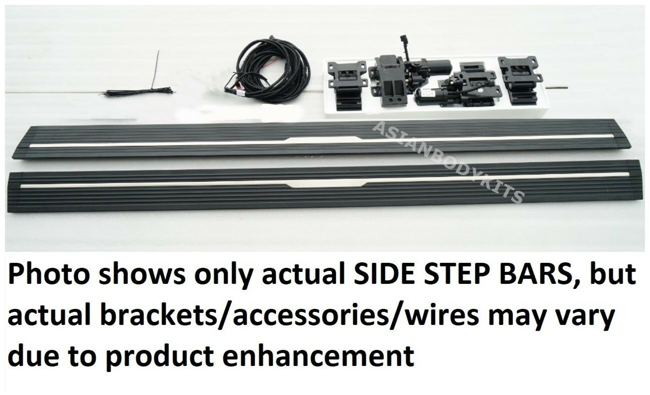 ELECTRIC DEPLOYABLE RUNNING BOARDS for AUDI Q7 4M 2015 - 2019  Set includes:  Side Step Bars Electric Motors with Brackets Fixing Accessories/Wires with the Control Unit