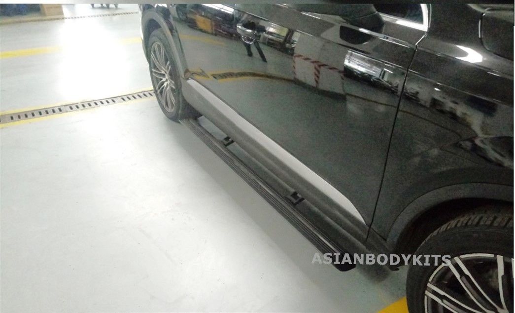 ELECTRIC DEPLOYABLE RUNNING BOARDS for AUDI Q7 4M 2015 - 2019  Set includes:  Side Step Bars Electric Motors with Brackets Fixing Accessories/Wires with the Control Unit