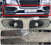BLACK SIDE MESH LOWER MESH for FRONT BUMPER of BENTLEY BENTAYGA 2015 - 2020