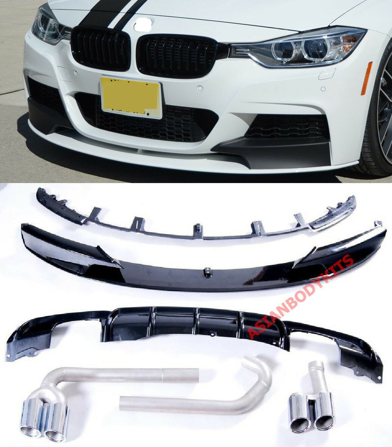 FRONT LIP / REAR DIFFUSER / Exhaust Tips for BMW F30 (only for M-tech)