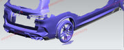 BODY KIT for BMW X5M F95 2020+ FRONT LIP SIDE SKIRTS SPLITTERS