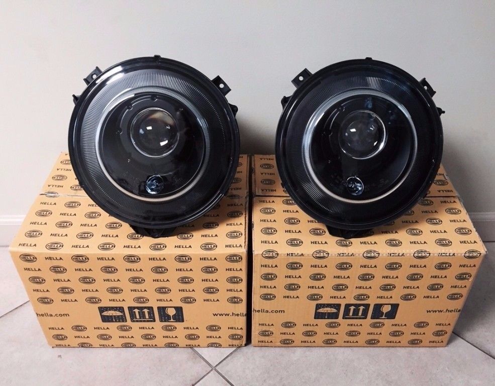 for Benz G Class W463 Black Headlights BI xenon + Black LED DRL HELLA B-style