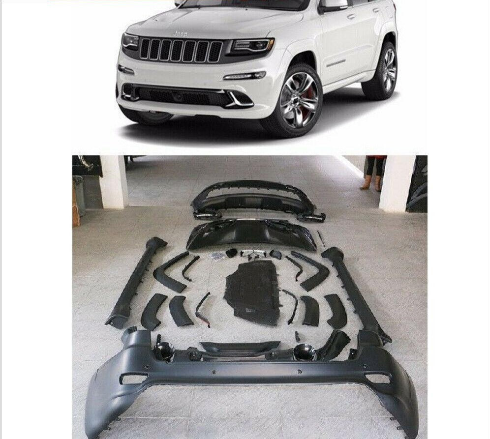 Bodykit for Jeep Grand Cherokee 2014 + SRT 8 front bumper hood flares side skirt