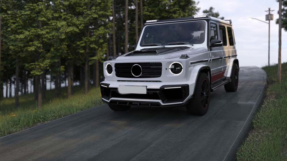 DRY CARBON FIBER BODY KIT for MERCEDES BENZ G class W463A W464 G63 AMG 2018+ FRONT BUMPER REAR BUMPER FENDER FLARES