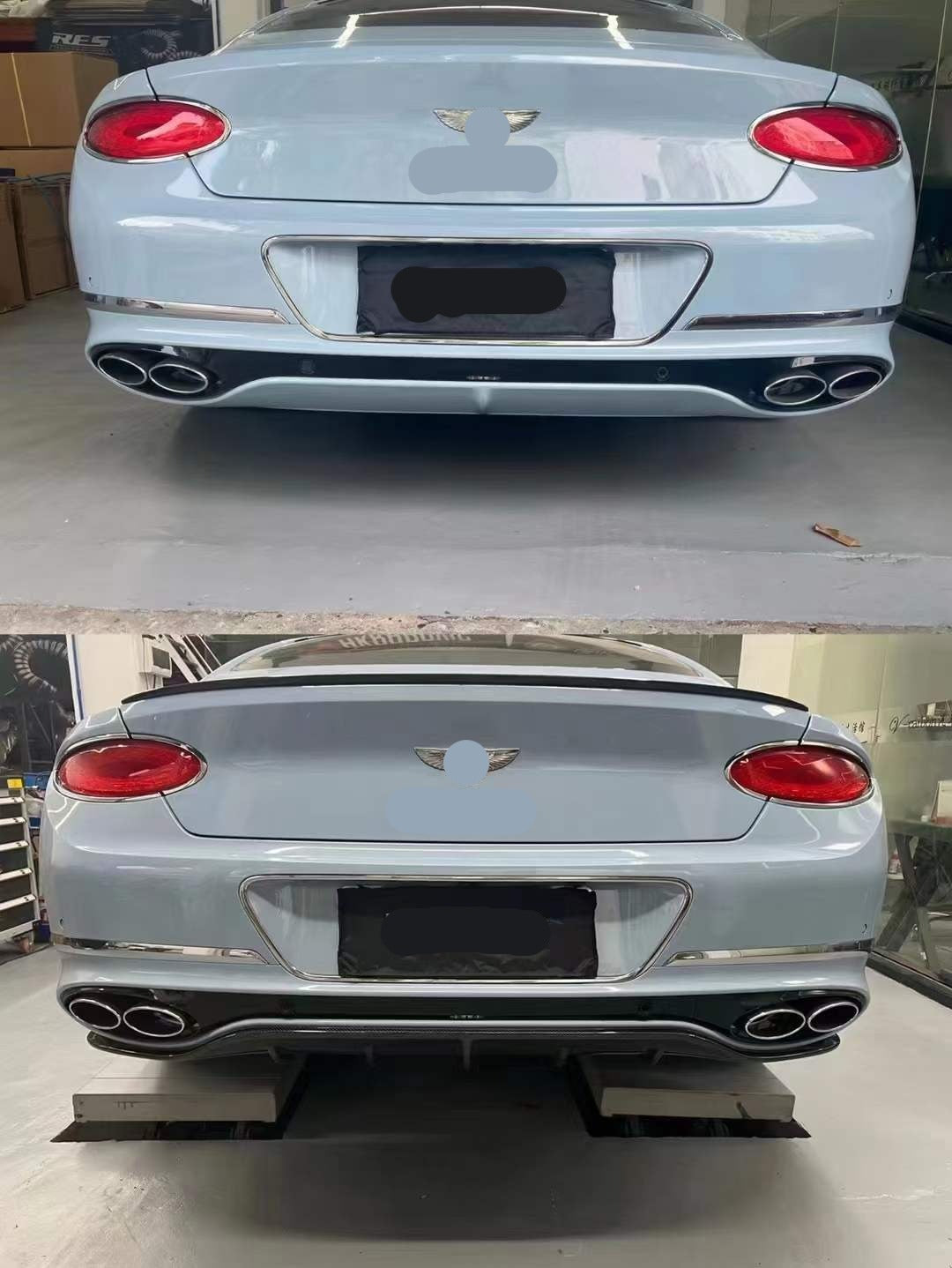 CARBON FIBER BODY KIT for BENTLEY CONTINENTAL GT V8 W12 CABRIO 2017+  Set includes: Front Lip Side Skirts Rear Diffuser Trunk Wing Lid