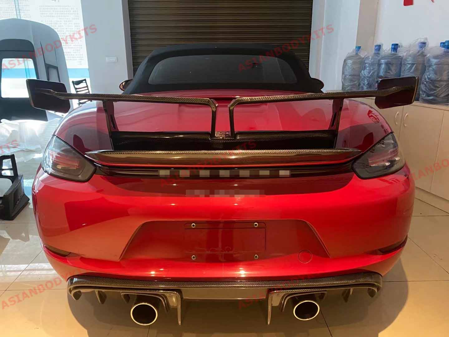 CARBON FIBER REAR WING SPOILER for PORSCHE 718 BOXSTER 982 2016+