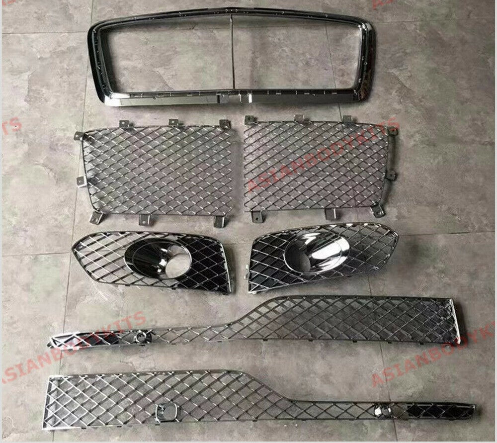 CHROME FRONT GRILLE SIDE MESH LOWER MESH for BENTLEY BENTAYGA 2015 - 2020