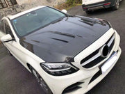 Carbon Fiber Transparent Body kit for  W205 C-class sedan coupe 2 door 4 doors HOOD BONNET