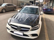 Carbon Fiber Transparent Body kit for  W205 C-class sedan coupe 2 door 4 doors HOOD BONNET