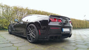 WIDE BODY KIT for CHEVROLET CORVETTE C7 STINGRAY 2017 - 2019   Set includes:  Front Bumper Front Canards Front Fenders Side Skirts Rear Fender Flares Rear Diffuser