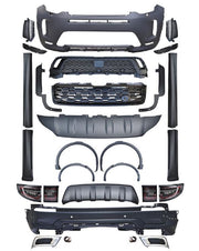 CONVERSION BODY KIT for LAND ROVER DISCOVERY SPORT L550 2014 - 2019 UPGRADE to 2020 FACELIFT
Set includes:
Front Bumper Assembly
Front Grille
Side Skirts
Fender Flares
Rear Bumper
Rear Diffuser
Rear Led Lights
Exhaust tips
Material: Plastic
CONTACT US FOR PRICING
* Please let us know which shipping option you prefer.
* Each part can be sent separately. If you need, please contact us.