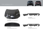 SRT HELLCAT STYLE BODY KIT for DODGE DURANGO 2011+     Set includes:  Hellcat Front bumper Front Hood Rear Bumper Side Skirts
