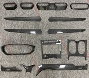DRY CARBON INTERIOR TRIM KIT COVERS for LAMBORGHINI URUS 2018+  Set includes:  Dashboard Trim Cover Center Console Trim Cover 2x Front Door Trim Covers 2x Rear Door Trim Covers