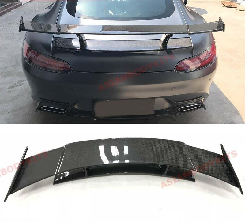 DRY CARBON FIBER REAR WING SPOILER for MERCEDES BENZ AMG GT S GTR C190 2015 - 2018
