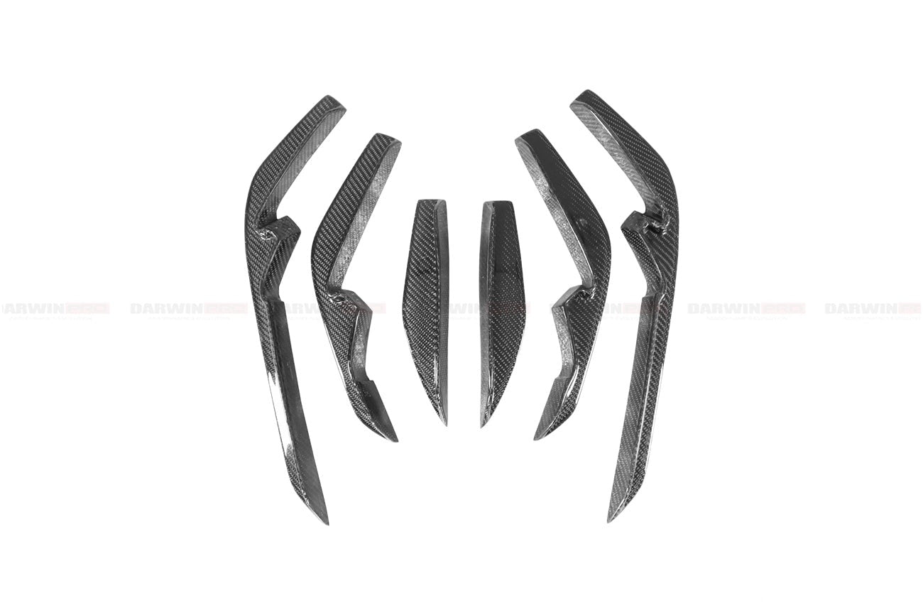 DARWIN PRO GENUINE CARBON BODY KIT FOR AUDI RS6 C8  Set include:   Front Bumper Rear Diffuser Hood Front Lip Side Skirts Front Fender Front Canards Roof Spoiler Middle Spoiler MATERIAL: Dry Carbon Fiber