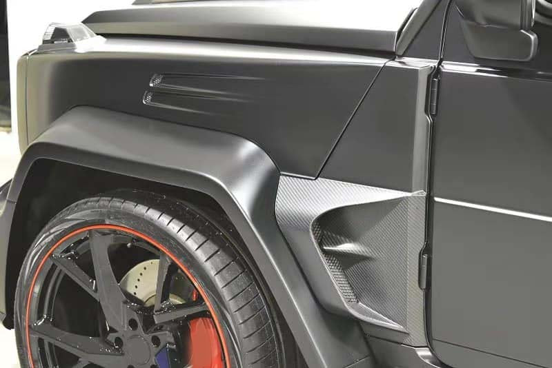 Dry Carbon Fiber Wide Body Kit for Mercedes-Benz G-Class W463A W464 2018+
Set includes:
Front Bumper
LED DRL
Hood | Bonnet
Front Fender Flares
Front Door Panels
Rear Fender Flares
Rear Door Panels
Rear Bumper
Roof Light bar with LED DRL
Roof Spoiler
Material: Dry Carbon Fiber
NOTE: Professional installation is required
Payment ►
Visa
Mastercard
PayPal with a credit card (add 4.4% at checkout)
Payoneer
Cryptocurrency
Shipment ►
By express DHL/UPS/TNT/FedEx
To the local international airport
Special line