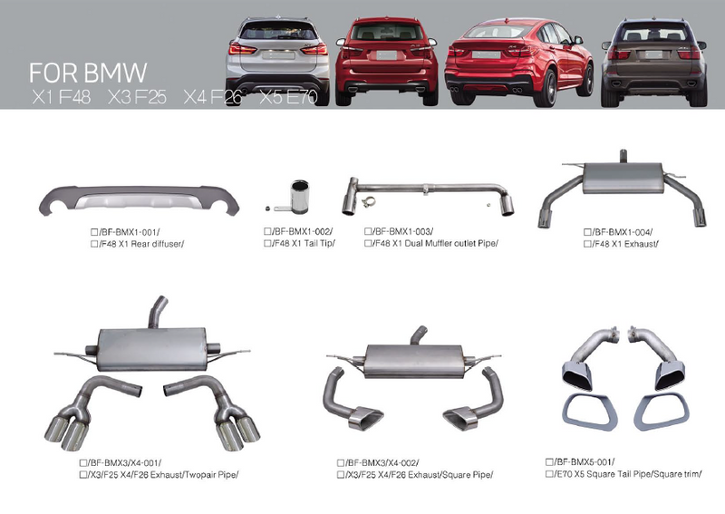 EXHAUST SYSTEM for BMW X1 X3 X4 X5