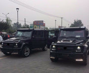 for Benz W463 G class FRONT ROOF SPOILER with SEQUENTIAL led drl LIGHT BAR