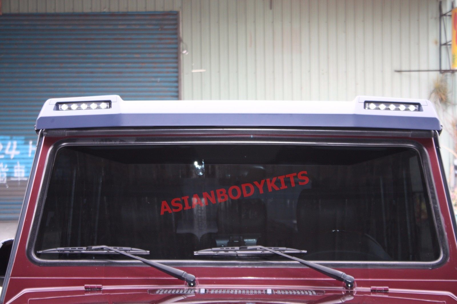 for Benz W463 G class FRONT ROOF SPOILER with SEQUENTIAL led drl LIGHT BAR