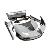 2010-2016 458 Mansory Style Half Carbon Fiber Front Rear Bumper Hood Side Skirts Body Kit For Ferrari 458 Italy And Speciale