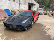 2010-2016 458 Mansory Style Half Carbon Fiber Front Rear Bumper Hood Side Skirts Body Kit For Ferrari 458 Italy And Speciale