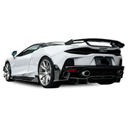 Dry Carbon Body Kit For McLaren GT 2013-2016  Set Include:  Front Lip Front Bumper OEM Part Fron Bumper Air Intake Cover Side Skirts Side Air Intake Cover Rear Diffuser Rear Diffuser Trims Rear Spoiler (2 types) Trunk/Hood Lid Panel Entrance Material: Dry Carbon  CONTACT US FOR PRICING  Note: Professional installation is required.