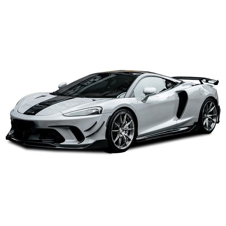 Dry Carbon Body Kit For McLaren GT 2013-2016  Set Include:  Front Lip Front Bumper OEM Part Fron Bumper Air Intake Cover Side Skirts Side Air Intake Cover Rear Diffuser Rear Diffuser Trims Rear Spoiler (2 types) Trunk/Hood Lid Panel Entrance Material: Dry Carbon  CONTACT US FOR PRICING  Note: Professional installation is required.
