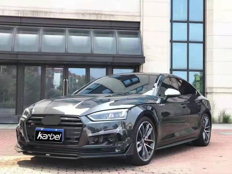 KARBEL CARBON DRY CARBON FIBER FRONT LIP VER.2 FOR AUDI S5 & A5 S LINE 2017-2019 B9
