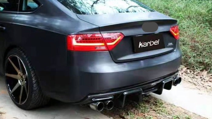 KARBEL CARBON DRY CARBON REAR DIFFUSER for AUDI A5 8T FACELIFT 2012 - 2016