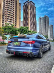KARBEL CARBON DRY CARBON FIBER REAR DIFFUSER VER.1 WITH BRAKE LIGHT FOR AUDI S4 2020-ON B9.5