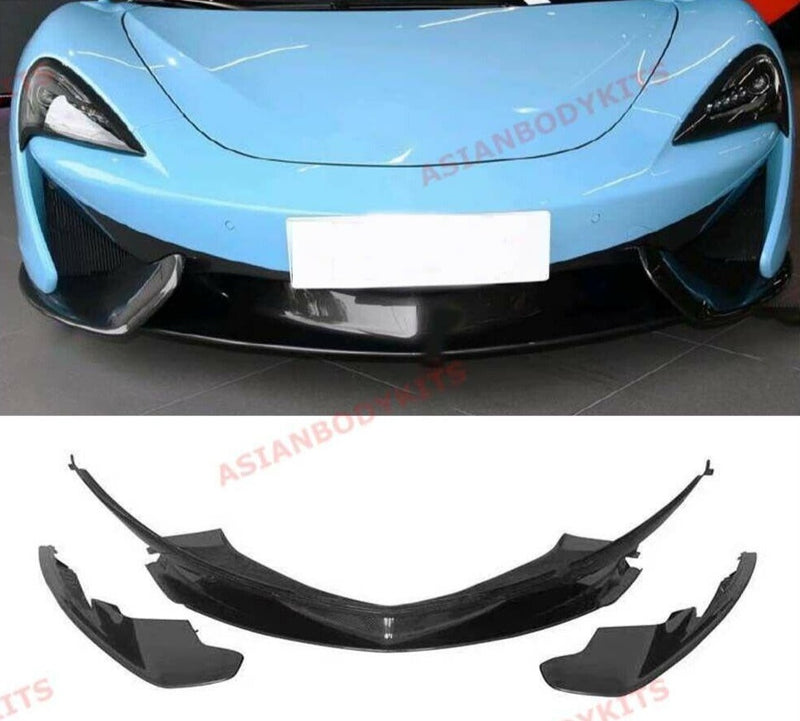 CARBON FIBER FRONT LIP 600LT STYLE for MCLAREN 540C 570S SPORTS SERIES P13 2015 - 2020