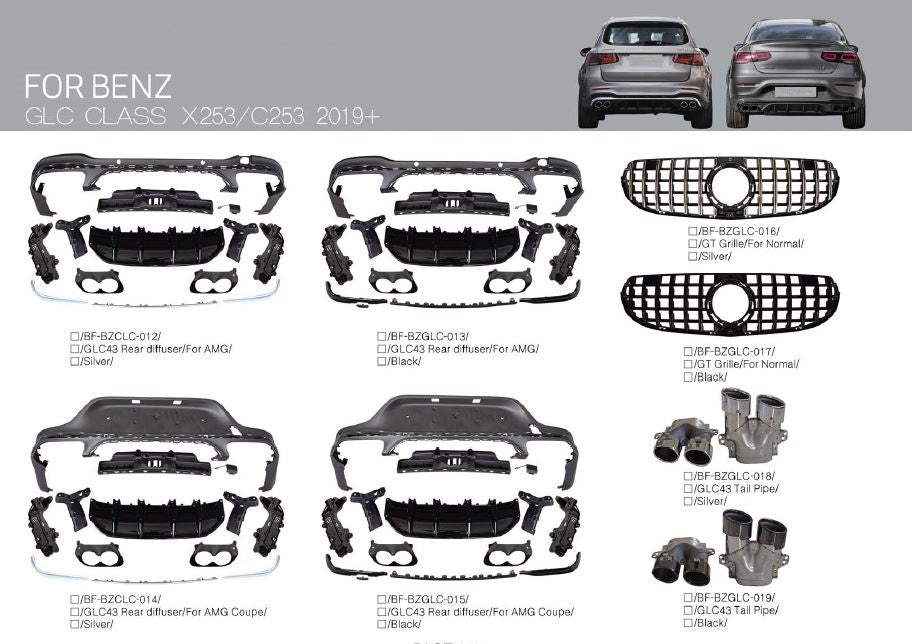 MERCEDES-BENS--GLC-X253-AMG-KIT-REAR-FRONT-BUMPER-DUFFUSER-AERO-FACELIFT-2016-2019-2022-CARBON-SPOILER-11