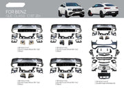 MERCEDES-BENS--GLE-W166-C167-AMG-KIT-REAR-FRONT-BUMPER-DUFFUSER-AERO-FACELIFT-2020-2022-CARBON-SPOILER