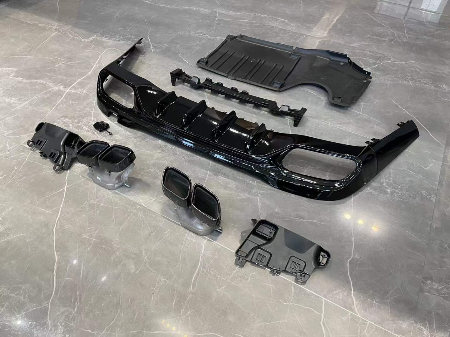 C63 AMG Rear Diffuser and AMG Grille for Mercedes Benz W206 2021+