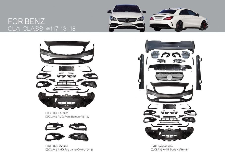 MERCEDES-BENZ-claA-CLASS-W117-2019-2020-BODY-KIT-SPORT-REAR-FRONT-DIFFUSER-LIP-SPOILER-AMG-BRABUS-GRILLE-AERO-KIT-TAIL-PIPE