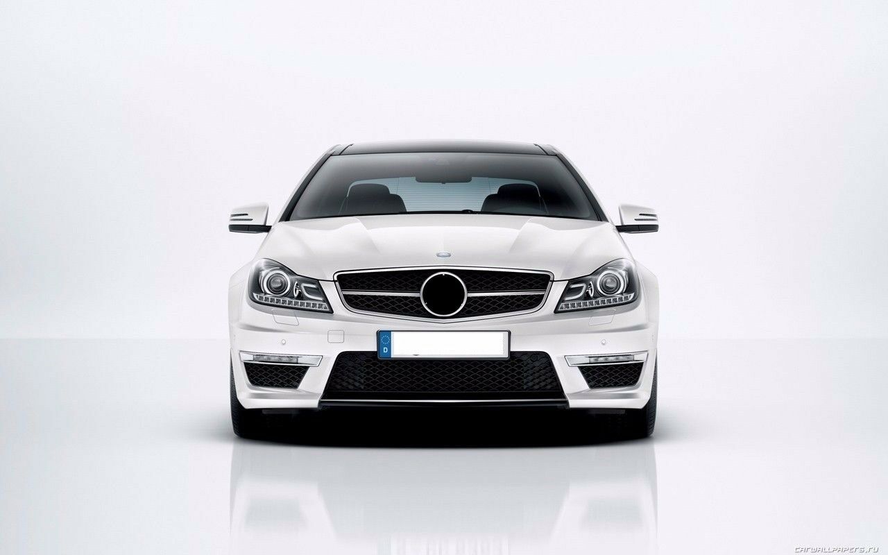 for Mercedes Benz W204 Facelift C63 Full Conversion Body Kit C Class sedan 2007 - 2014