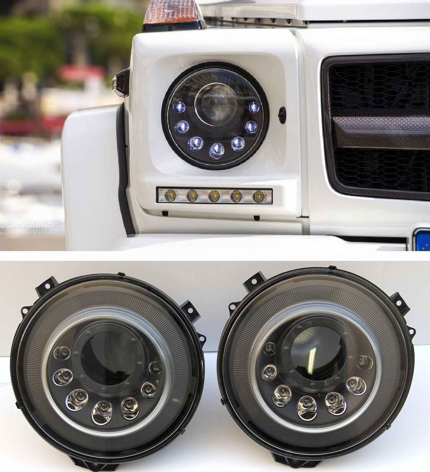 for Mercedes Benz G Class W463 MANSORY Head lights LED DRL Authentic G500 G63 custom fit Mansory