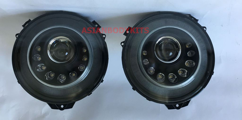 for Mercedes Benz G-class W463 Black LED Headlights Mans style 2007 - 2016