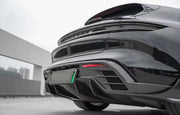 DRY CARBON BODY KIT for PORSCHE TAYCAN J1 TURBO CROSS TURISMO  Set includes:  Front Splitter Side Skirts Rear Diffuser Rear Spoiler